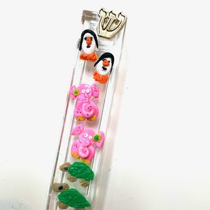 Mezuzah - &quot;Two by Two Noah&#39;s Ark Mezuzah&quot; Polymer Clay