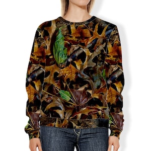 Camo Langarm Sweatshirt - Herbst Blatt
