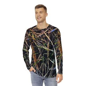 Camo Men&#39;s Long sleeve shirt - Rugged grassland camo