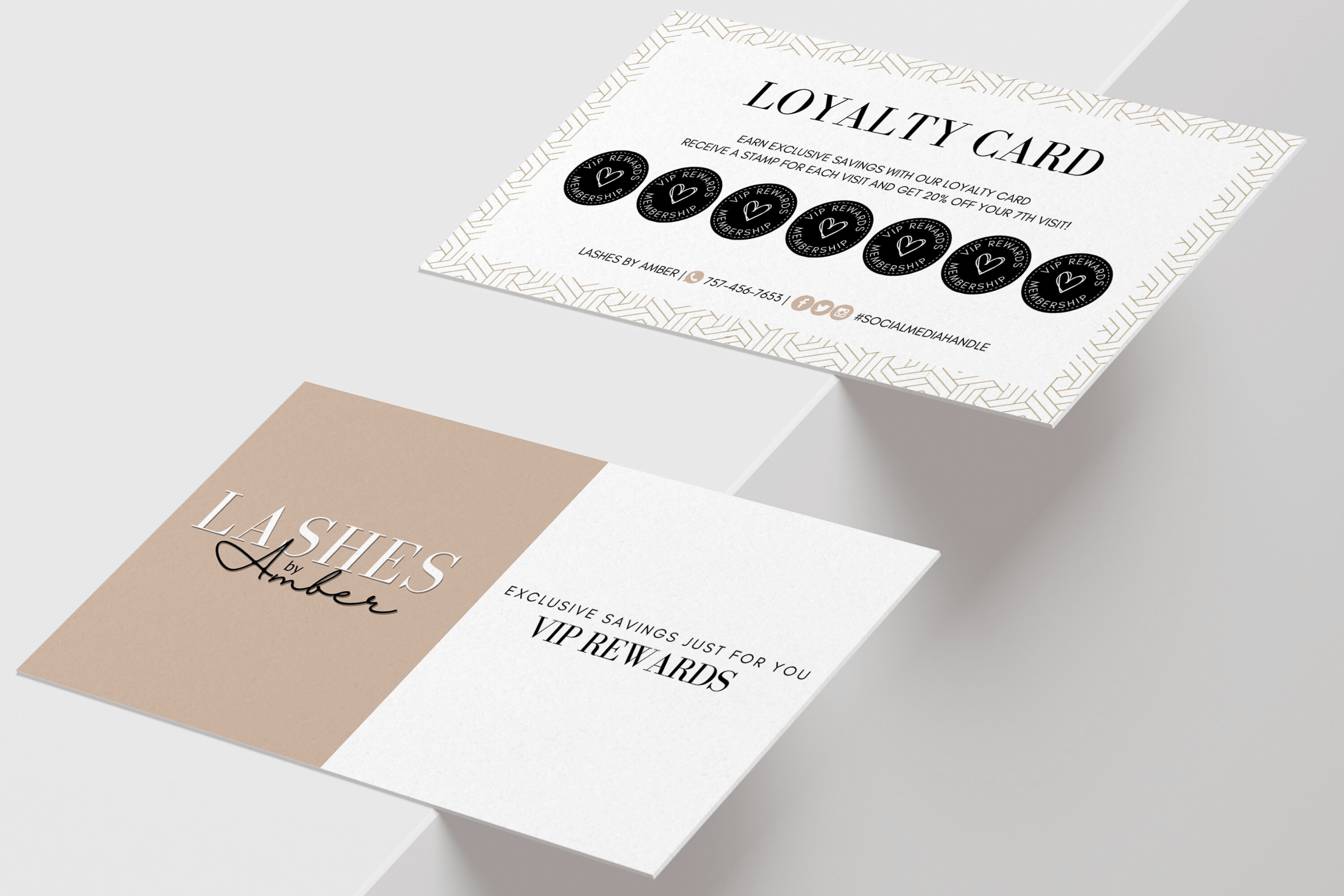 Minimalist Loyalty Card Discount Cards Business Card Etsy