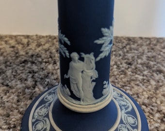 Wedgwood Jasperware Candlestick 6" Blue (1)