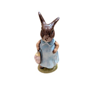 Figura vintage de Beatrix Potter, Sra. Flopsy Bunny, 1965, Beswick, Inglaterra / Frederick Warne, conejo de porcelana coleccionable.