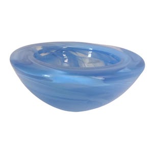 Kosta Boda ATOLL Light Blue 7” Bowl Swirl Design by Anna Ehrner Sweden