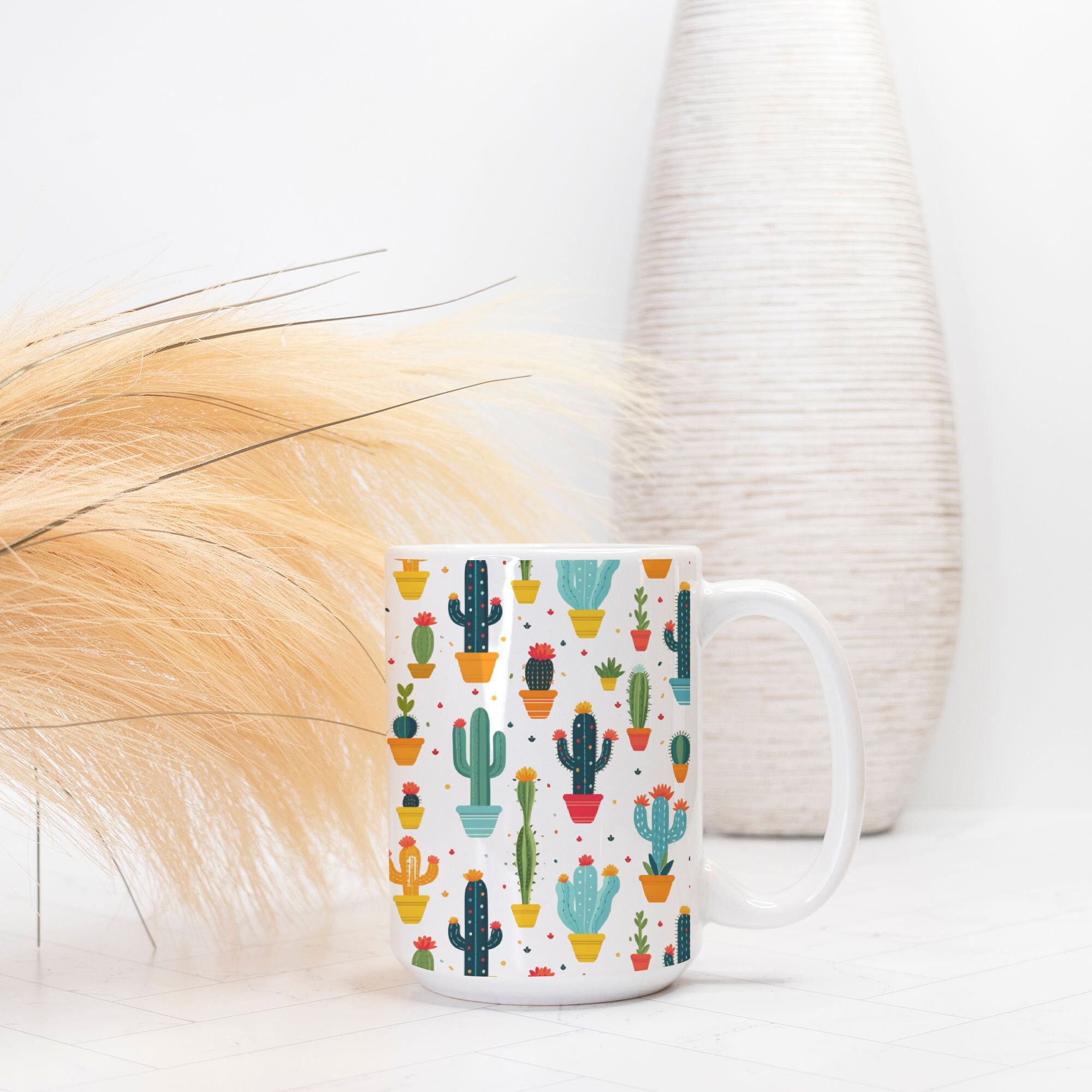 Cactus Mug Deluxe 15 Oz., Gift for Women, Cactus Lover Gift, Cactus ...