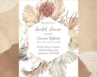 Floral Bridal Shower Digital Invitation