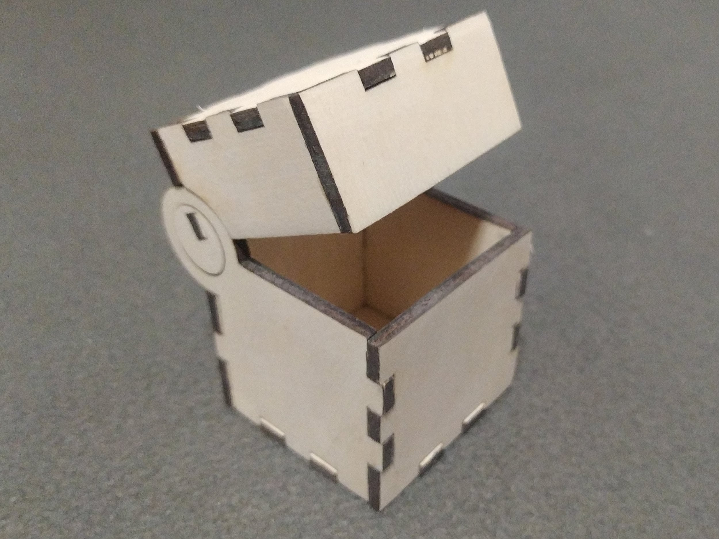 Laser Cut Files Integrated Hinge Boxbox With Lid and Integraded Hinge