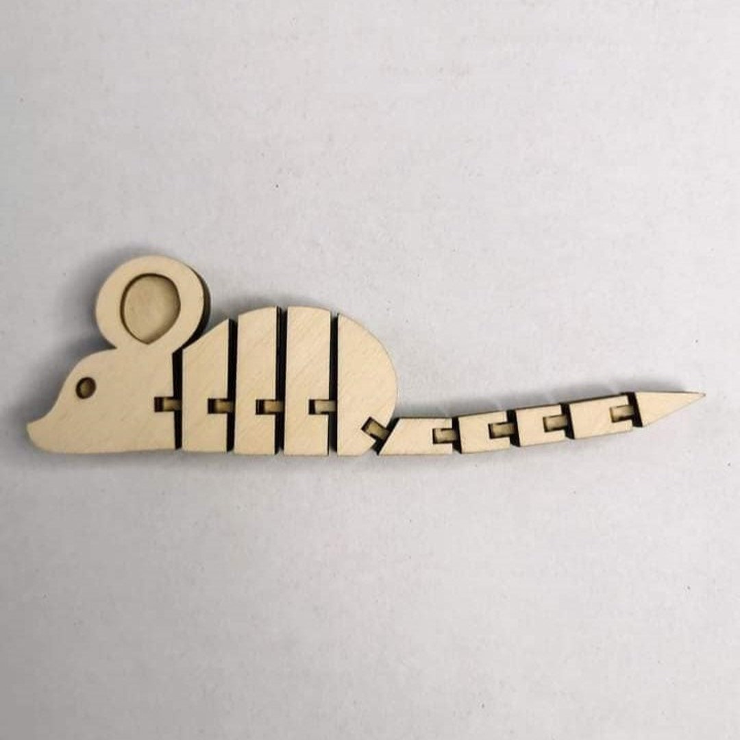Laser Cut Mouse Flexible, Bendable 3mm DXF, SVG, Cnc Laser File, Laser ...
