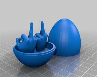 Easter Egg F*ck you - STL file - 3D print