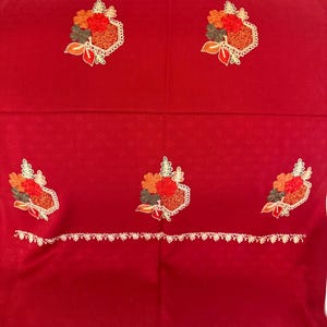Woolen Stole / scarf/ shawl and wrap/ with elegant floral embroidery - dark shades - traditional Kashmiri work