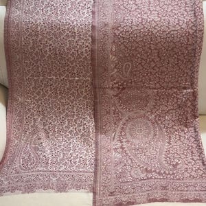 Woolen Stole (shawl)/ ethnic scarf with elegant detailed floral embroidery - 3 colors options on white - traditional thread work