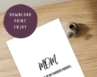 Mothers Day Card. Mothers Day Card Funny. Instant Download Card. Digital Download Card. Mothers Day gift. Printable. Last Minute Card.
