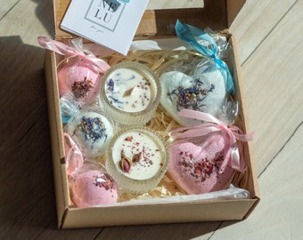 Time For Relax - bath bombs gift set, relaxing home spa rituals, lavender bath salt
