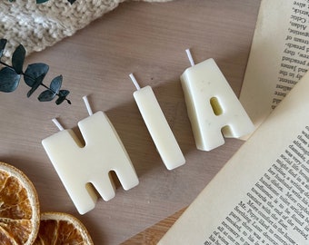 1st Birthday Party, Unique Letters & Numbers Candles, Cupcake candles, Cake toppers, Birthday Candle, Cake Decorations, Custom Event candles