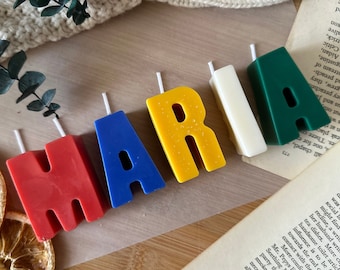1st Birthday Party, Unique Numbers Letters Candles, Cake toppers, Birthday Candle, Cake Decorations, Custom candle, Baby shower Name Candles