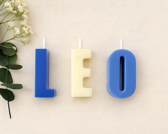 Custom name cake toppers, letters candles, personalized birthday candles, cupcake decoration, party gift, candle supplies, alphabet candles