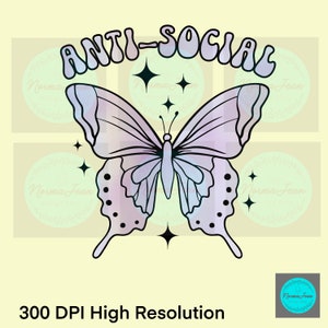 Anti-Social PNG, Schmetterling Designs, Schmetterling Sublimation Designs, Schmetterling png, T-Shirt Designs, anti-social designs, anti-social png