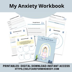 My Anxiety Workbook | Problem Solver | Sleep Tracker | Mood Tracker | Anxiety Journal | Stress Relief Workbook | Thought Record