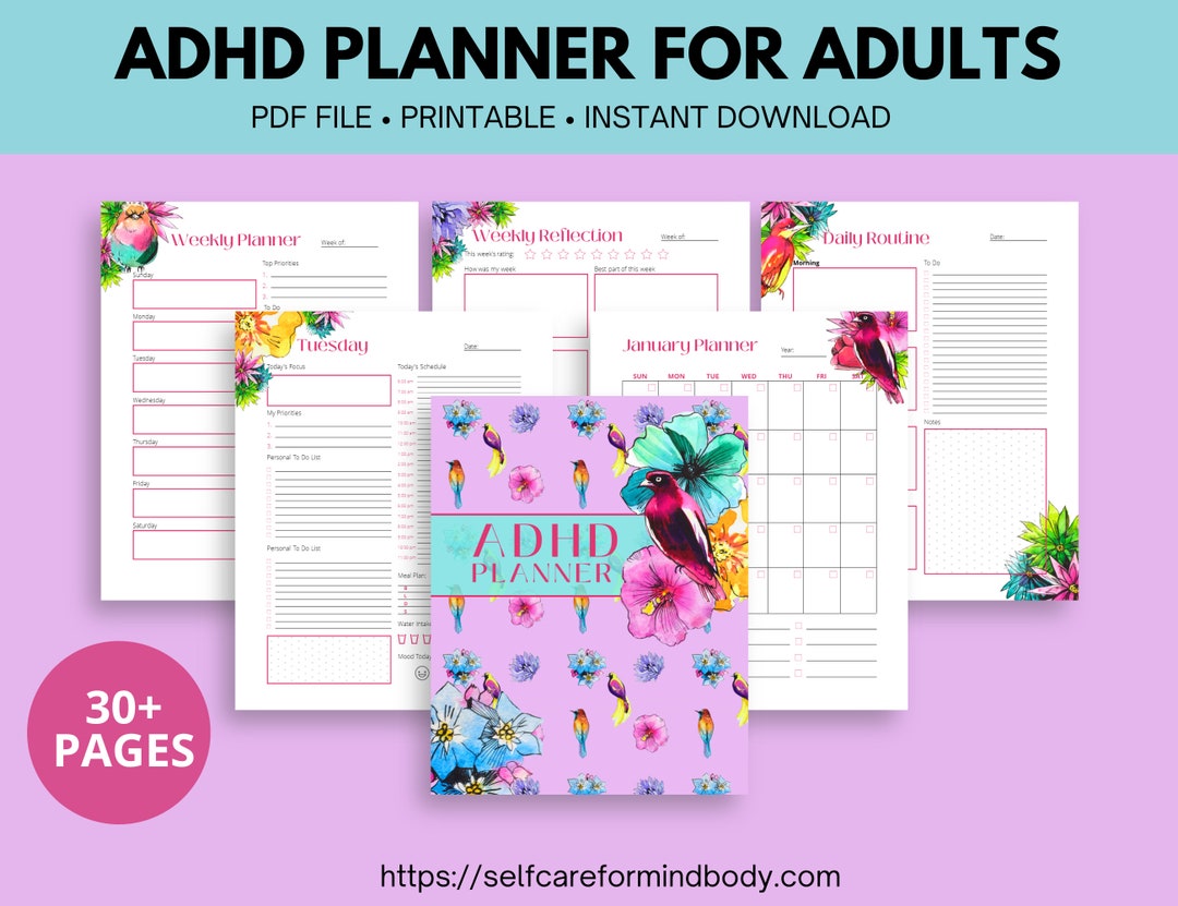 ADHD Planner for Adults | ADHD Printable Planner | ADHD Daily Planner ...