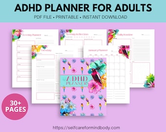 ADHD Planner for Adults | ADHD Printable Planner | ADHD Daily Planner | Adhd Weekly Planner