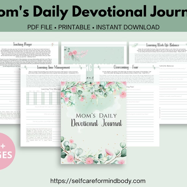 Mom's Daily Devotional Journal | 30-day Devotional Journal | Motherhood Journal | Christian Mother's Journal