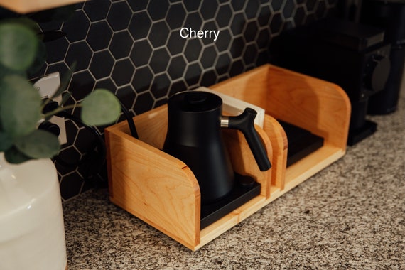 Pour-over Coffee Caddy, Handmade Coffee Station Chemex