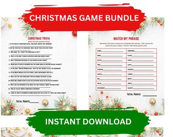 Christmas Game Bundle | Christmas Printable Games | Christmas Trivia | Fun Holiday Games | Christmas Party Games