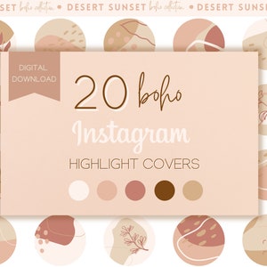 20 Boho, Natuurlijke Instagram Hoogtepunten | Instagram Highlight Icons | Instagram Story Highlight Iconen | Instagram Highlight Covers | Boho