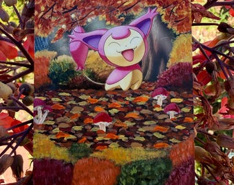 Skitty Hand Painted Pokemon Card