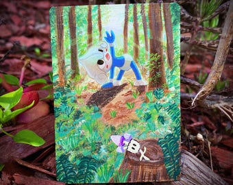 Meditite Hand Painted Pokemon Card