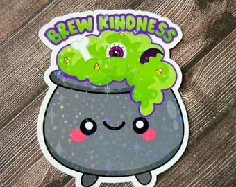 Brew Kindness Cauldron Sticker
