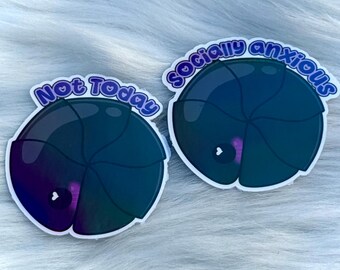 Shy Isopod Sticker in Socially Anxious or Not Today