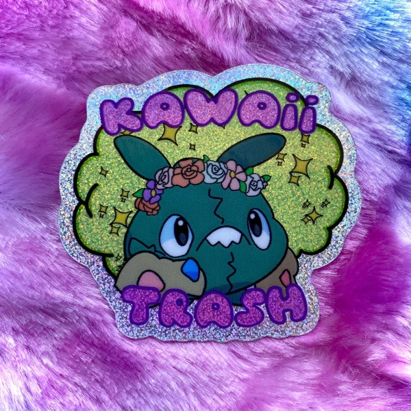 Pegatina de basura Kawaii Trubbish