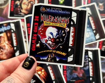Horror VHS Stickers