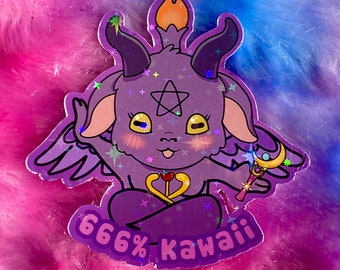 Kawaii Baphomet Sticker