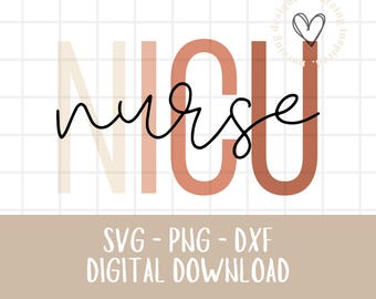 NICU Nurse SVG png dxf | Neonatal Nurse Life Cut File | Baby Nurse Cricut Design | NICU Crew Sublimation png | Digital Download Only