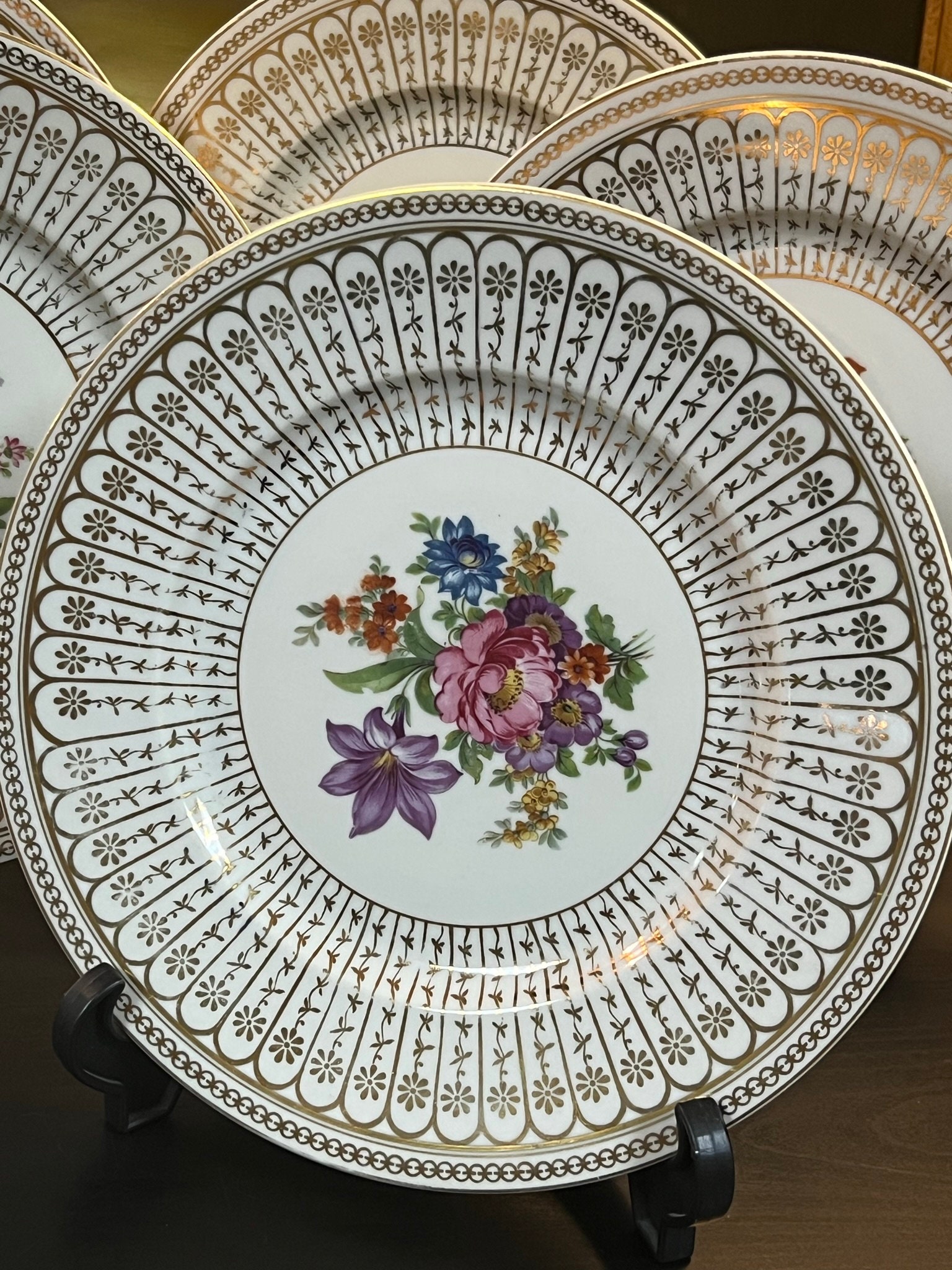 Antique 1857 Czechoslovakia Plates. Set of 8 Pieces. Etsy