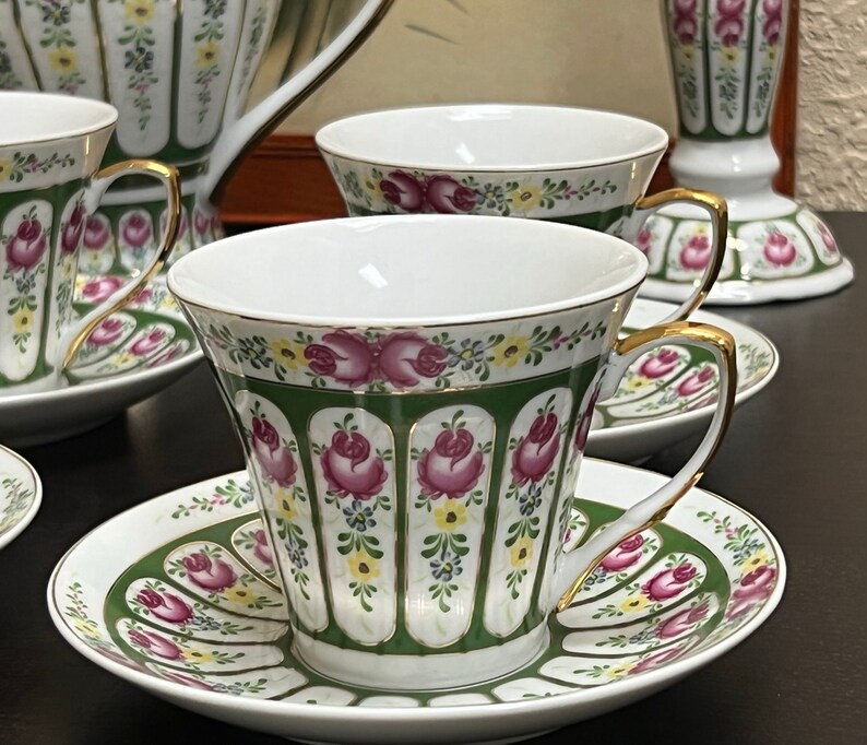 Sorelle Fine Porcelain Rose Tea Set Etsy