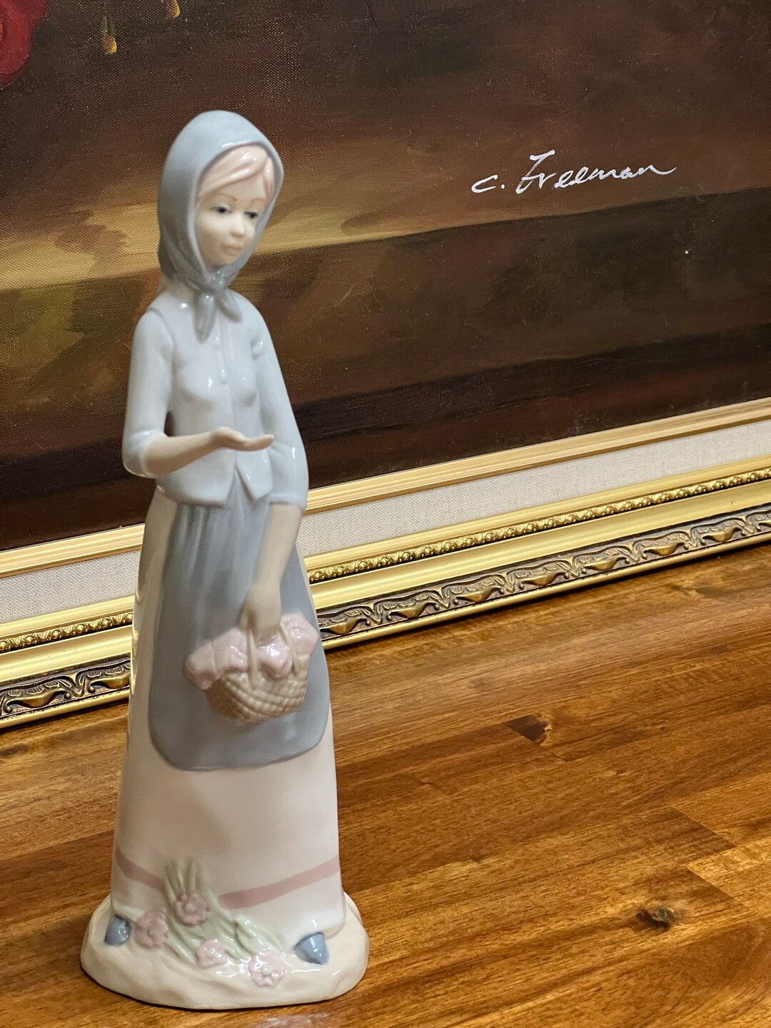 Vintage Nadal Porcelain Girl Figurine Etsy