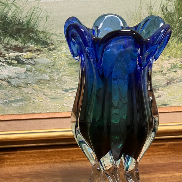 Poland Glass Vase Etsy