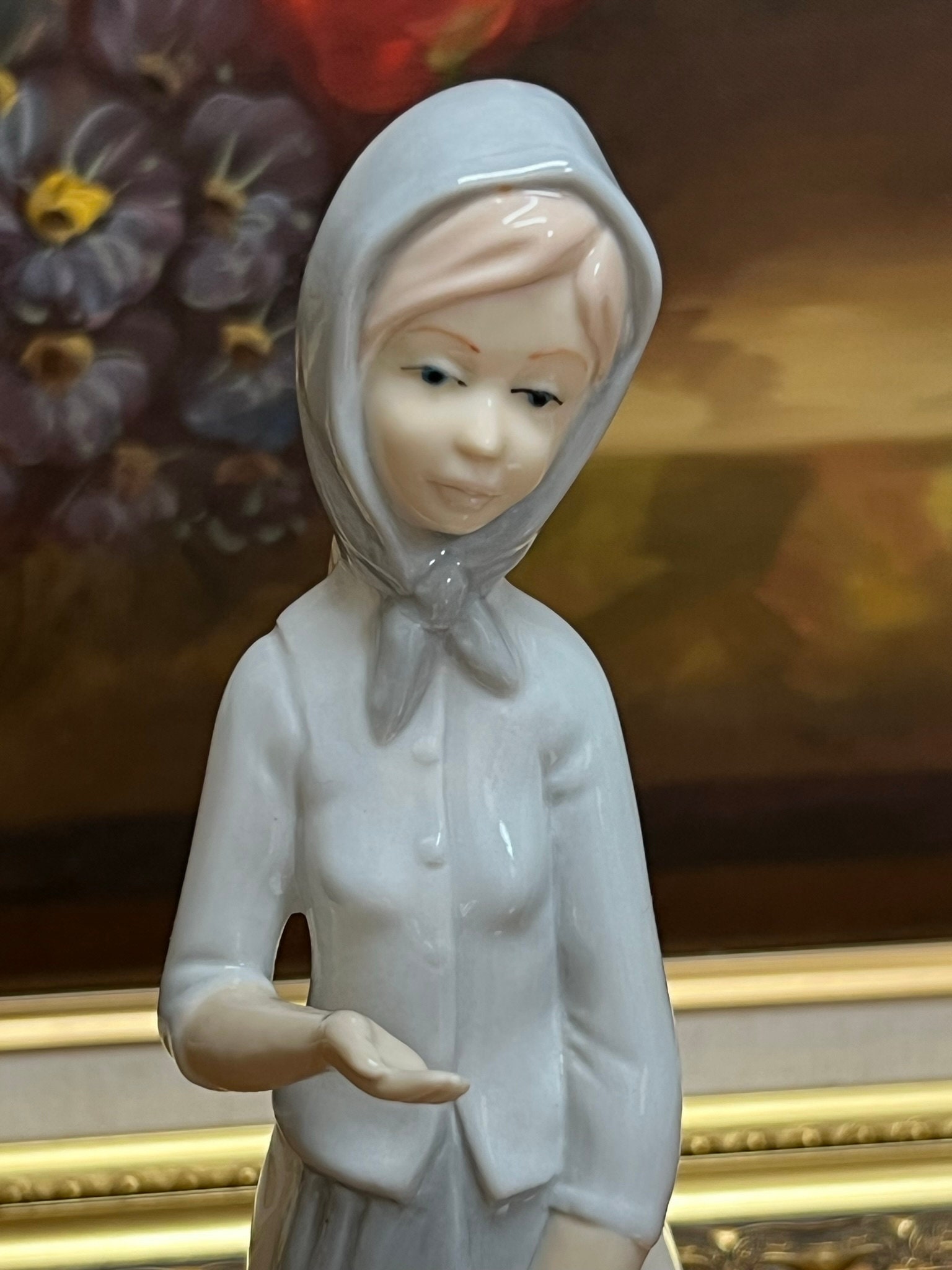 Vintage Nadal Porcelain Girl Figurine Etsy