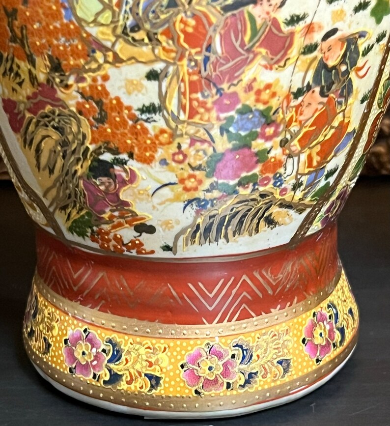 Amazing Pair of Japanese Royal Satsuma Vases. Gold Gilt Hand Etsy