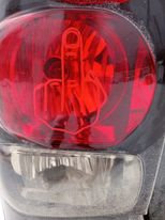 Tail Lights Middle Finger Decal -  UK