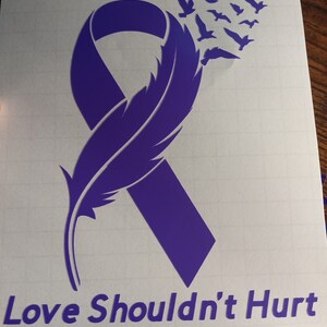 Love Shouldn't Hurt Decal Domestic Violence Awareness -  Portugal