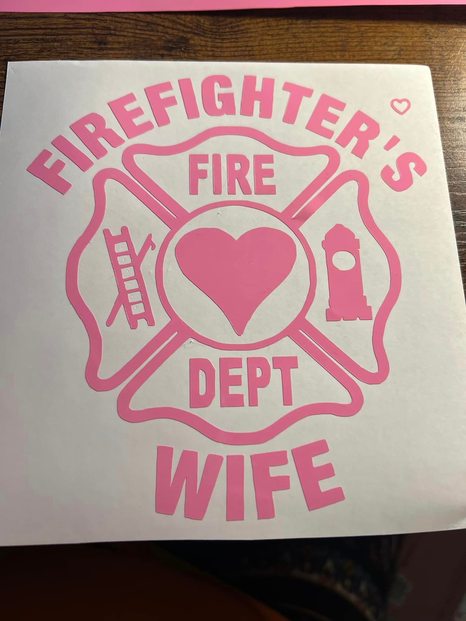 Firefighters Wife Decal - Etsy