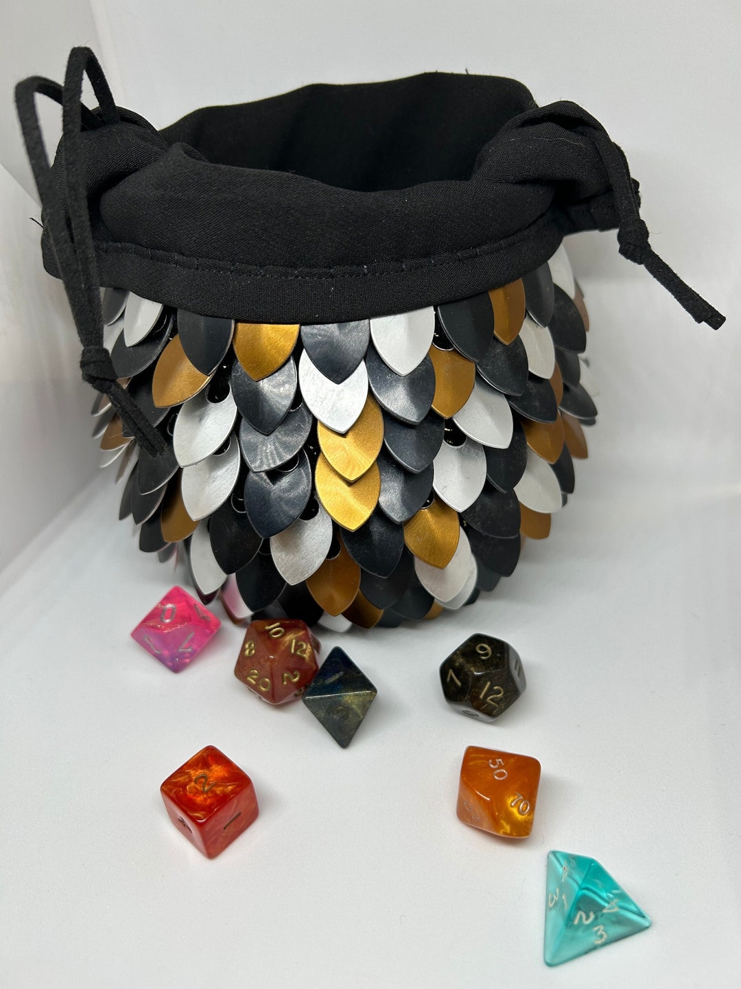 Dragonscale Dice Bag large Crochet Dice Bag Etsy