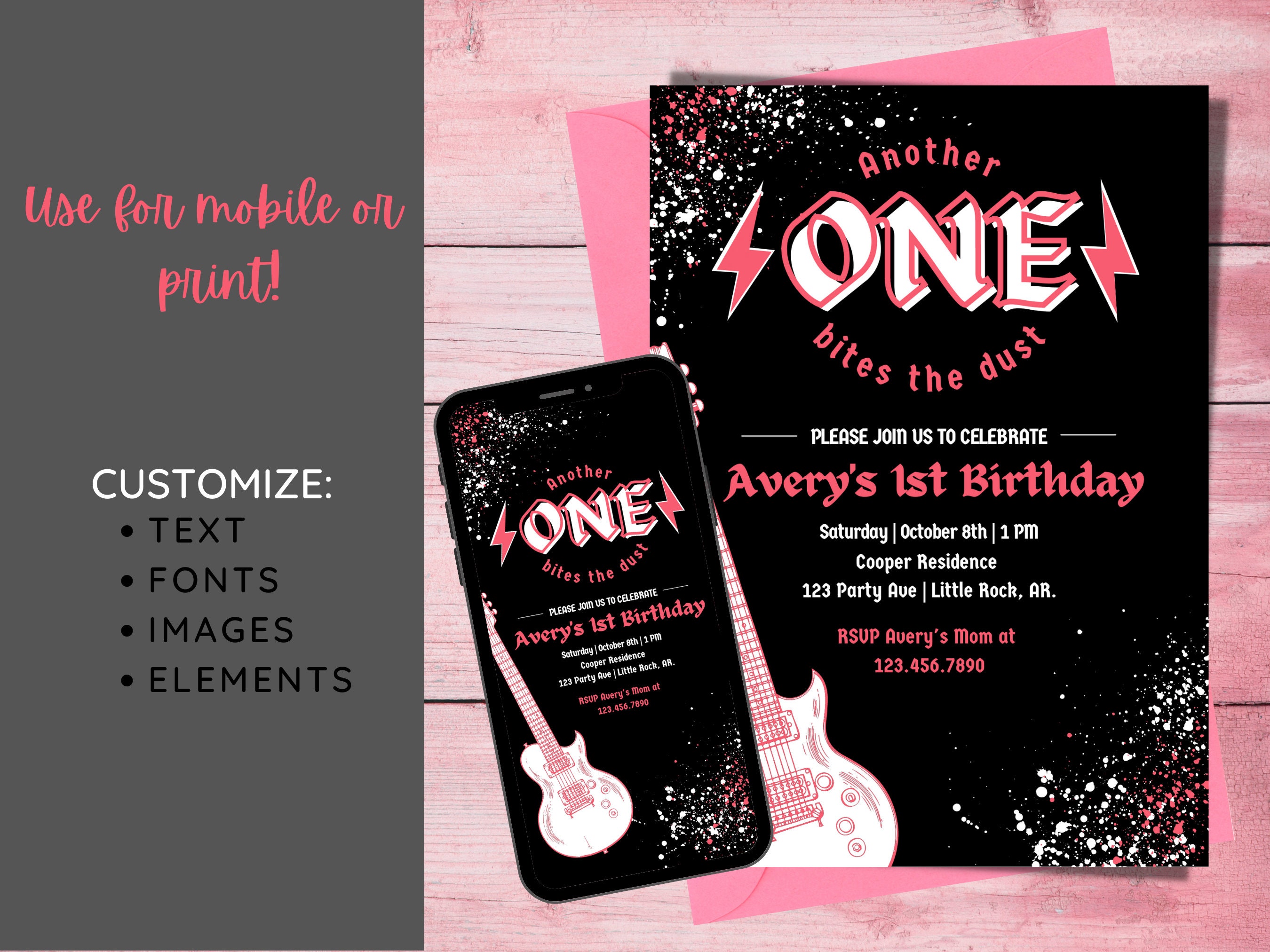 Another One Bites The Dust banner 16 inches |Rock n Roll 1st birthday Party  Notorious One Birthday Queen Theme First Birthday 90s Birthday