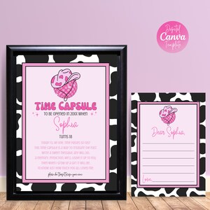 Man I Feel Like I'm ONE Time Capsule|1e verjaardag Time Capsule|Bewerkbare sjabloon Time Capsule|Disco cowgirl 1e verjaardag Decor