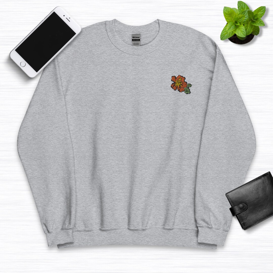 Exotic Hibiscus Flower Hawaiian Print Women's Sweatshirt