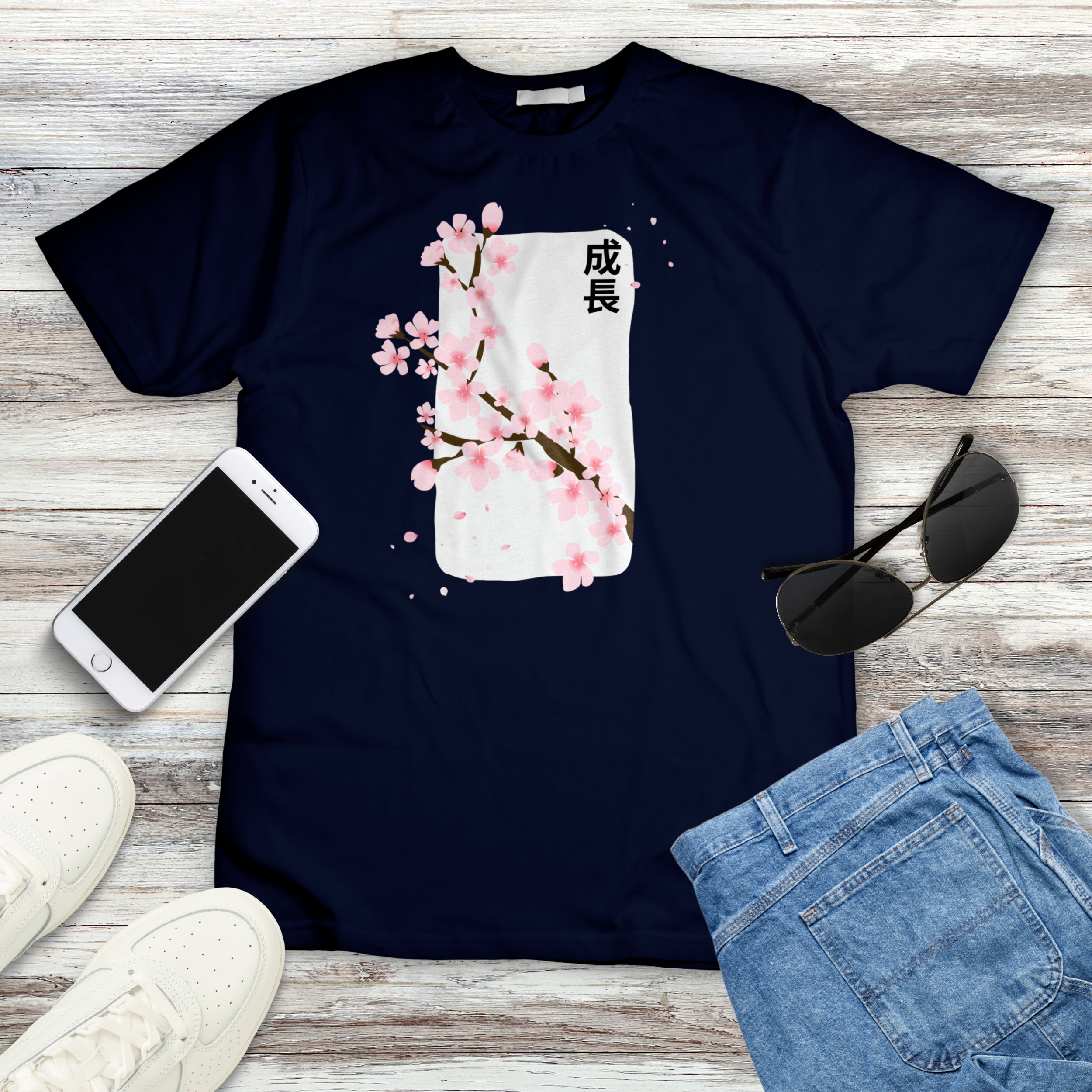 Sakura Tree Cherry Blossom Shirt, Kawaii Flower Shirt, Floral