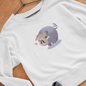 Lechonk: Cute Pig Sweatshirt, Pig Lover Sweatshirt, Gift for Pig Mom, Farm Sweatshirt, Animal Lover Shirt, Top for Gamers